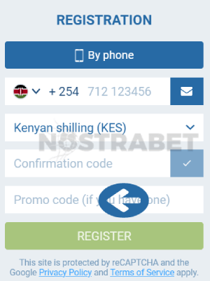 1xbet kenya bonus code enter