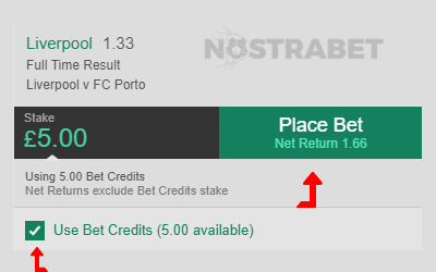 bet365 bet credits use