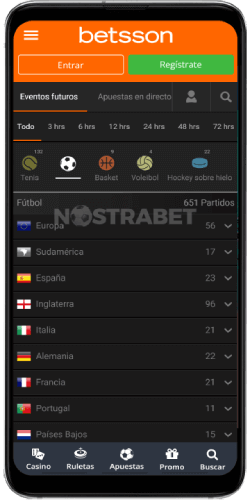 Betsson aplicación móvil