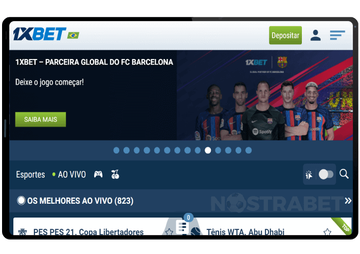 vers?o do site móvel de 1xbet