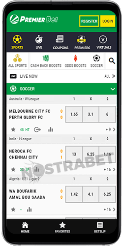 Premier Bet Mobile Version